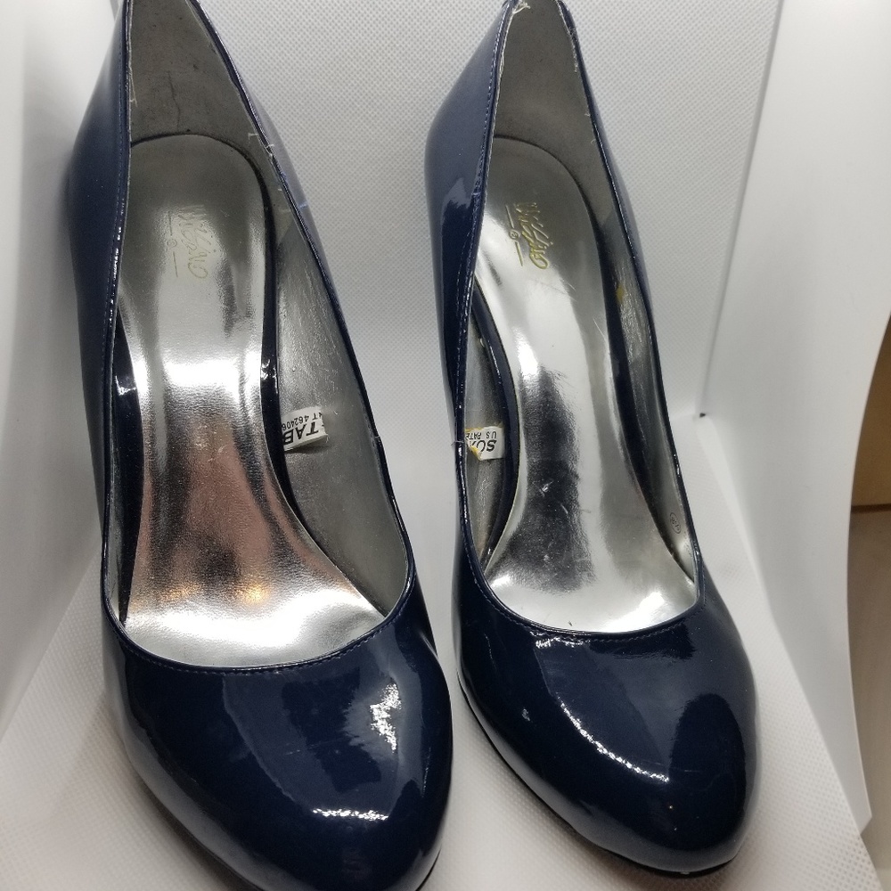 Navy Patent Leather Heels